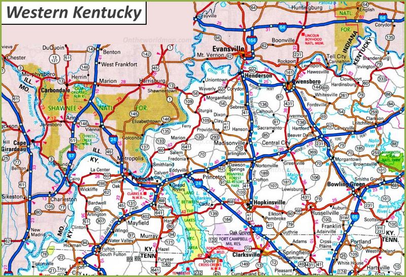 Map of Western Kentucky