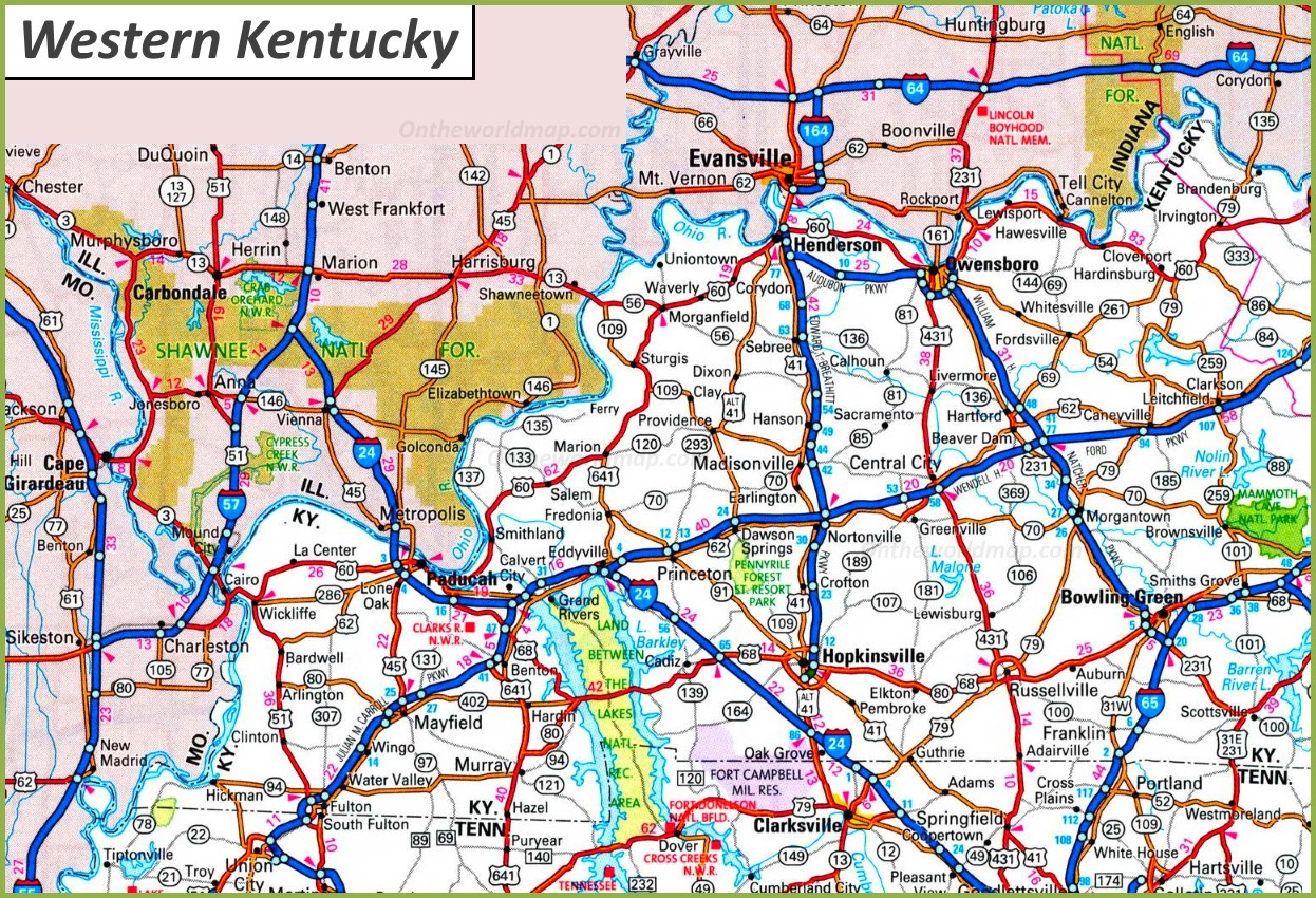 West Kentucky County Map