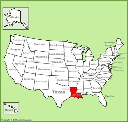 Louisiana Location Map