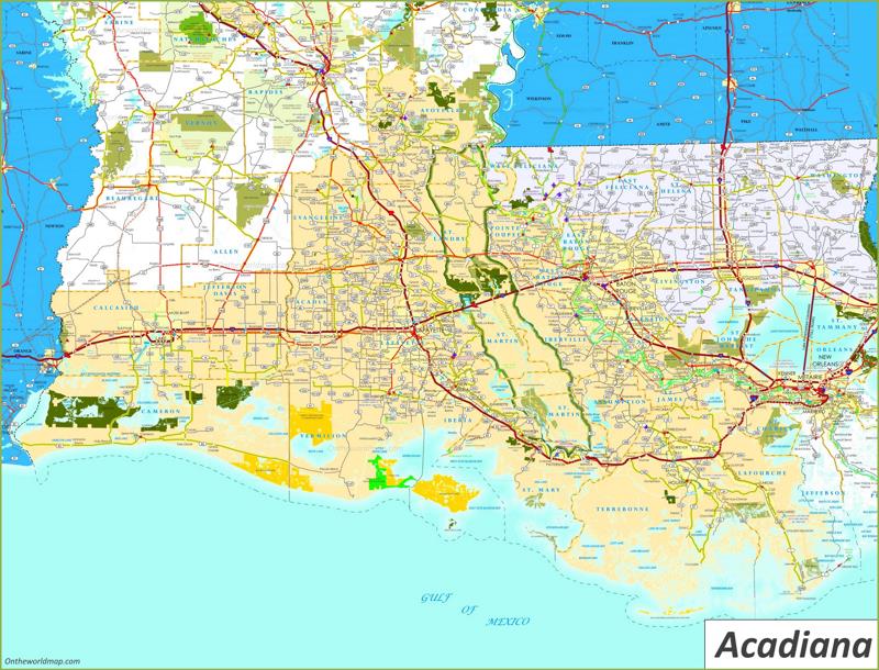 Map of Acadiana