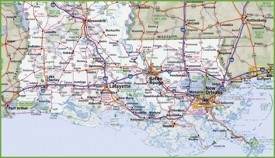 Map of Southern Louisiana