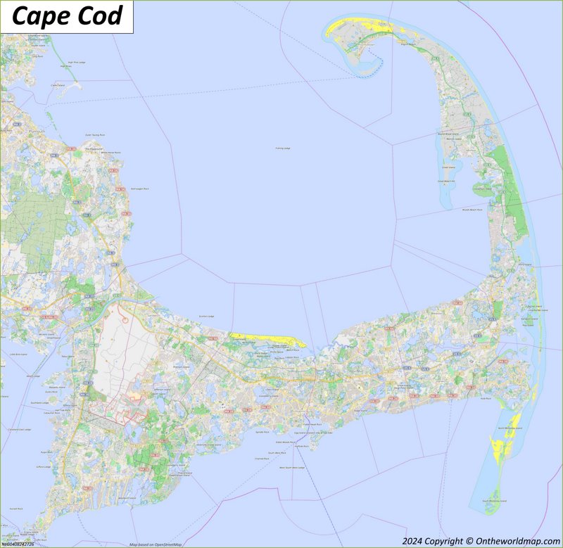 Cape Cod Map - Massachusetts, U.S. | Discover Cape Cod with Detailed Maps