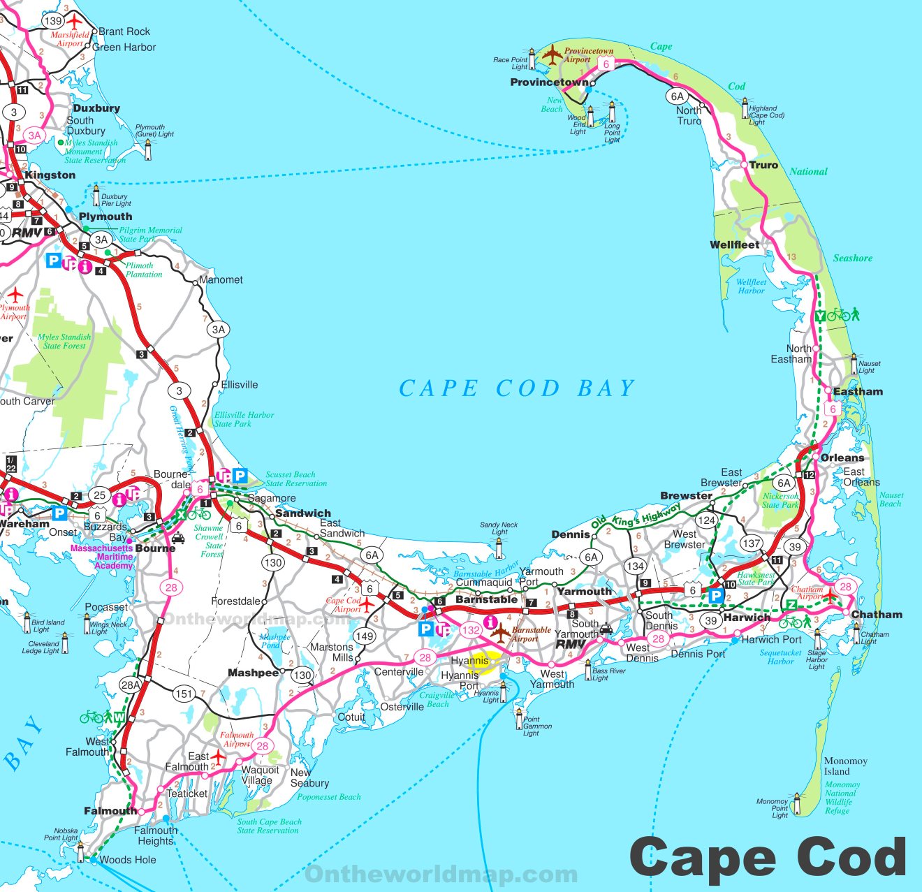 Cape Cod Mass Map