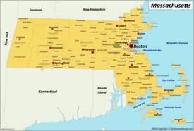 Massachusetts Cities Map