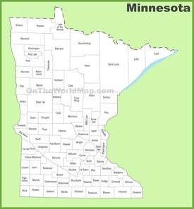 Minnesota county map