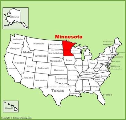 Minnesota Location Map