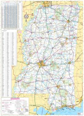 Detailed Tourist Map of Mississippi