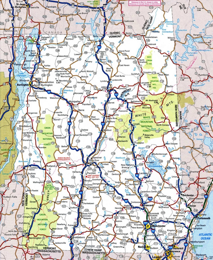 Rand McNally Easy To Fold: New Hampshire & Vermont Laminated Map...