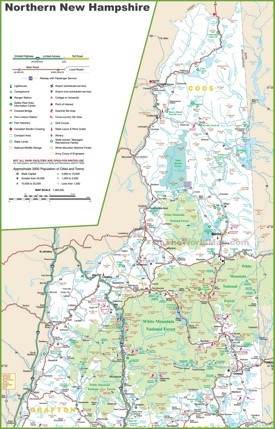 Map of Northern New Hampshire