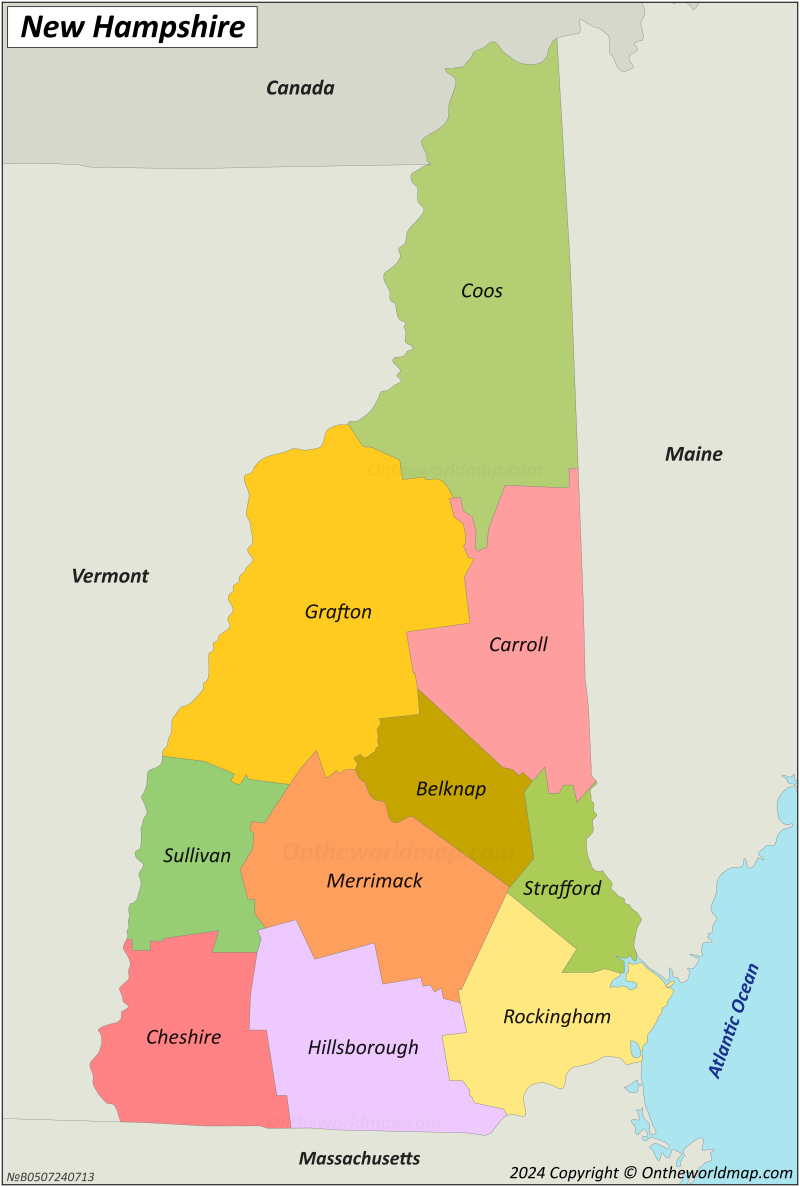 New Hampshire County Map