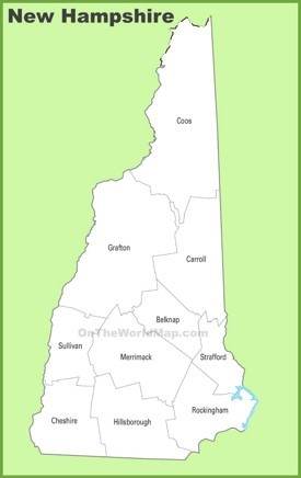 New Hampshire county map