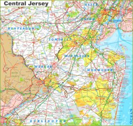 Central New Jersey Map