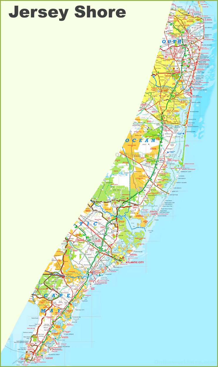 Jersey Shore Map