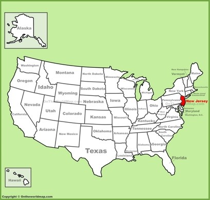 Met andere woorden man Afsnijden New Jersey State Map | USA | Maps of New Jersey (NJ)