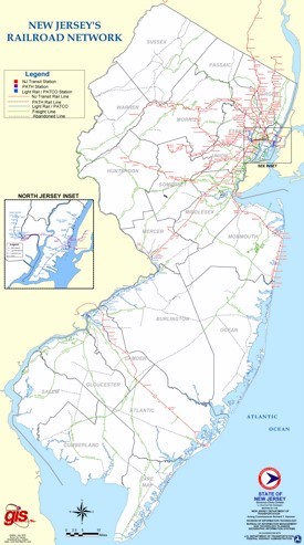 New Jersey railroad map