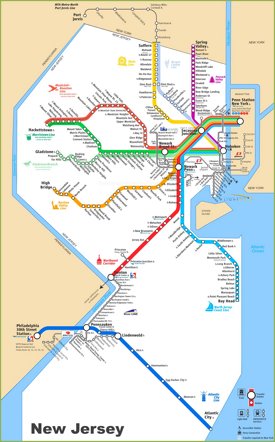 New Jersey transit map