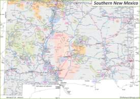 Map of Southern New Mexico