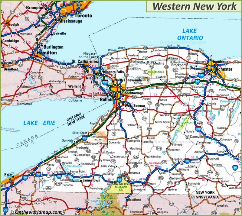Map of Western New York