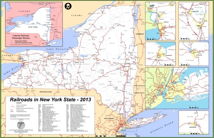 New York railroad map