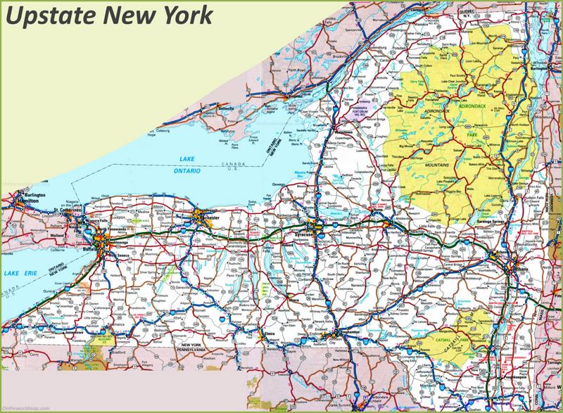 Upstate New York Map Ontheworldmap