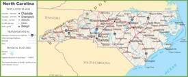North Carolina highway map