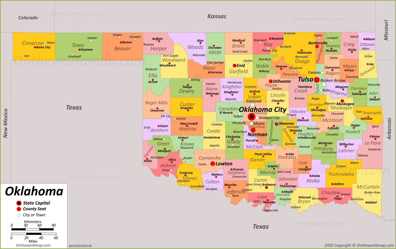 Oklahoma State Maps Usa Maps Of Oklahoma Ok
