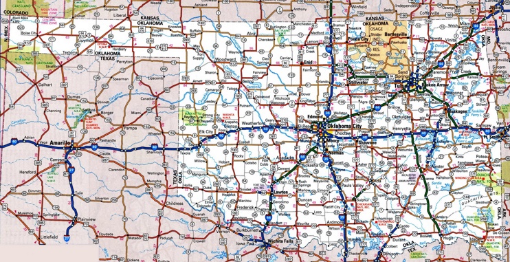 Oklahoma road map