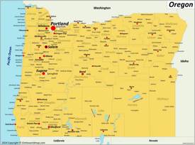 Oregon Cities Map