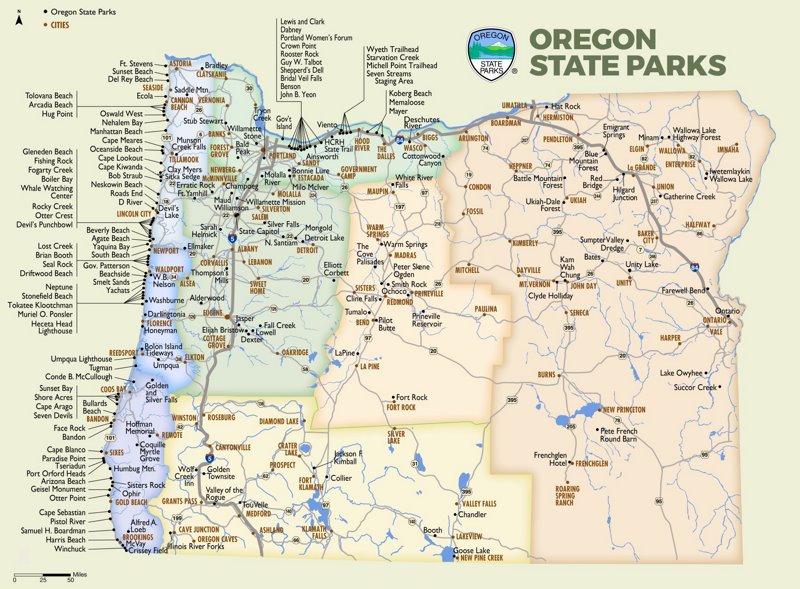 Oregon State Parks Map