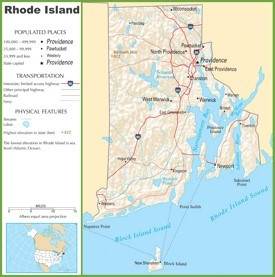 Rhode Island highway map