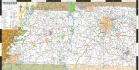 Large Detailed Tourist Map of Tennessee With Cities And Towns