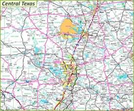 Map of Central Texas