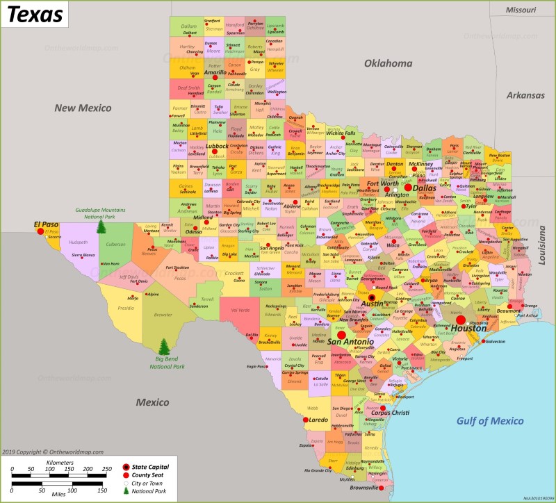Texas State Map | USA | Maps of Texas (TX)