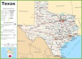 Texas highway map