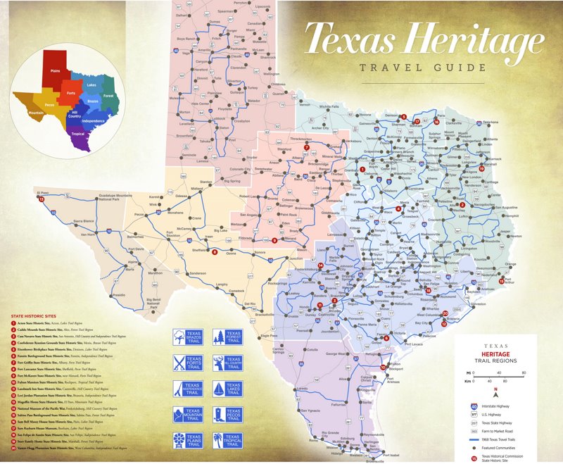 Texas State Historic Sites Map