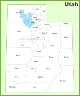 Utah county map