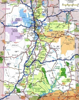 Utah road map