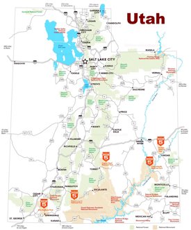 Utah tourist attractions map