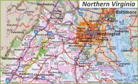 Map of Northern Virginia