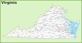 Virginia State Map | USA | Maps of Virginia (VA)