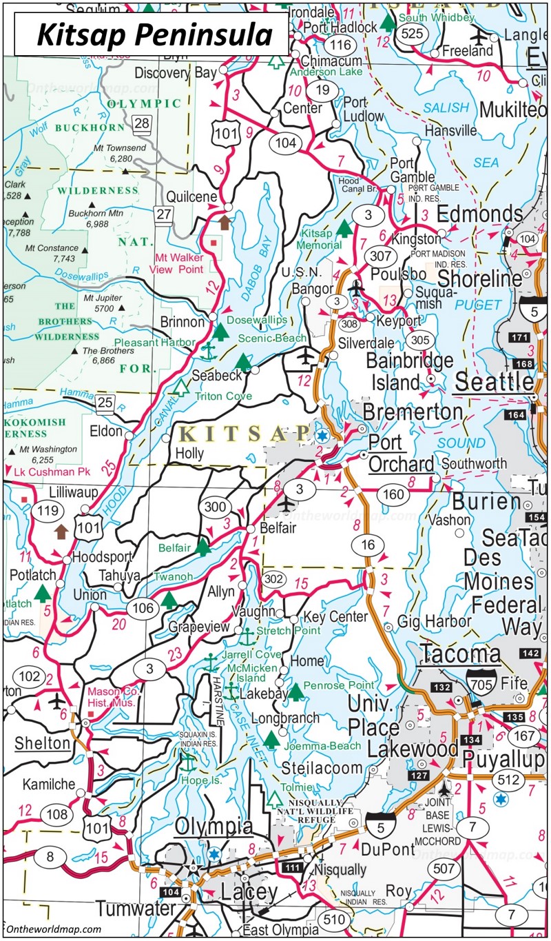 Map of Kitsap Peninsula