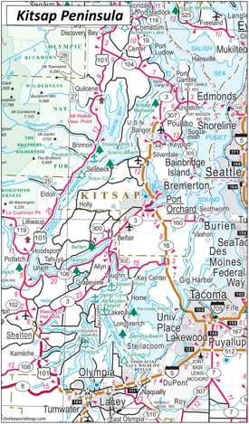 Map of Kitsap Peninsula