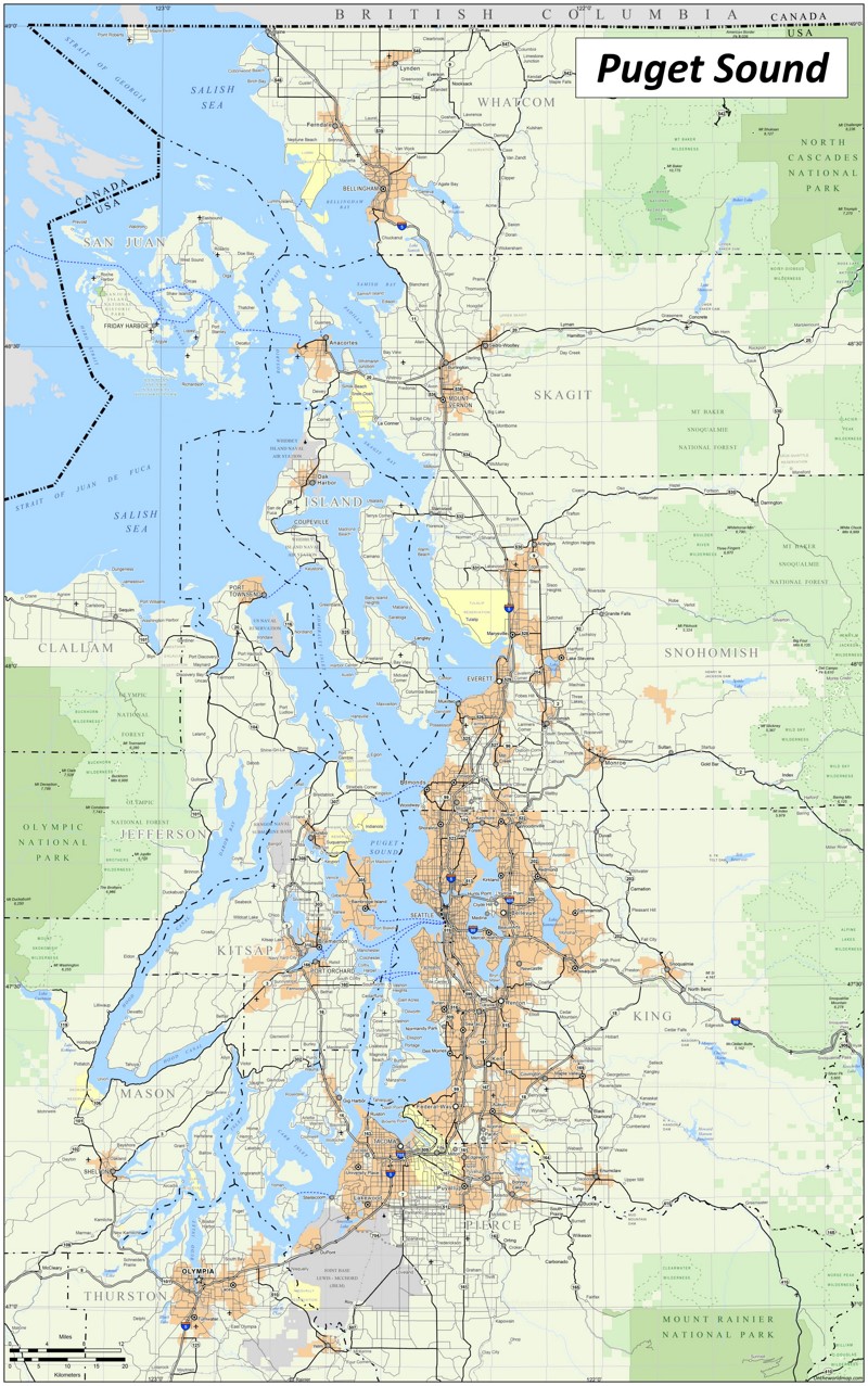 Map of Puget Sound