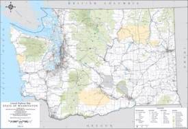 Washington national parks, forests and monuments map