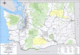 Washington national parks, forests and monuments map