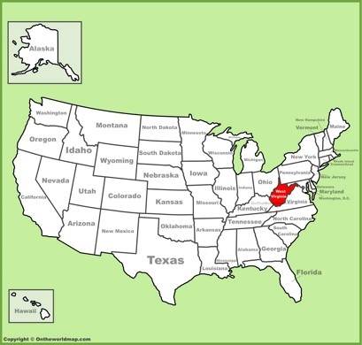 West Virginia On The United States Map West Virginia State Map | Usa | Maps Of West Virginia (Wv)