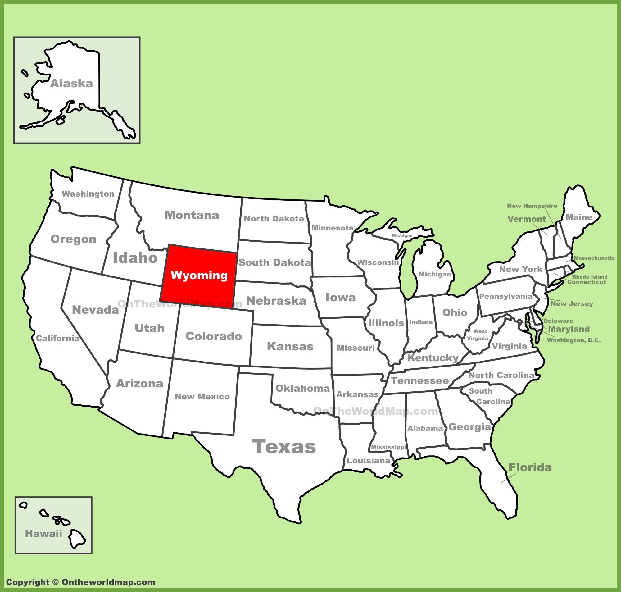 Show Me Wyoming On A Map Channa Antonetta   Wyoming Location On The Us Map 