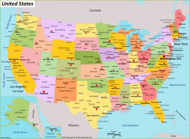 USA Map | Maps of United States of America (USA, U.S.)