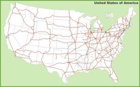 USA interstates map