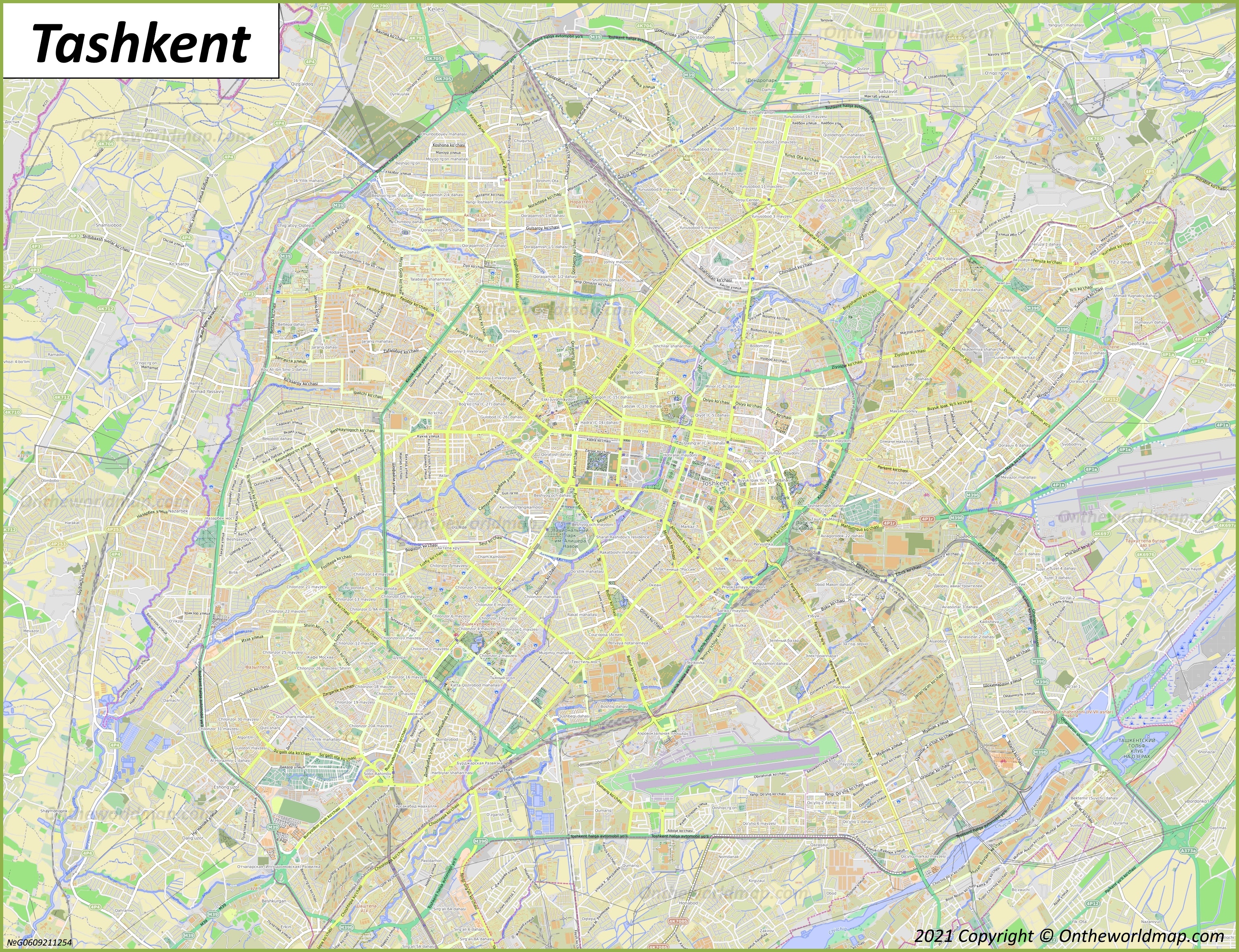 Map of Tashkent